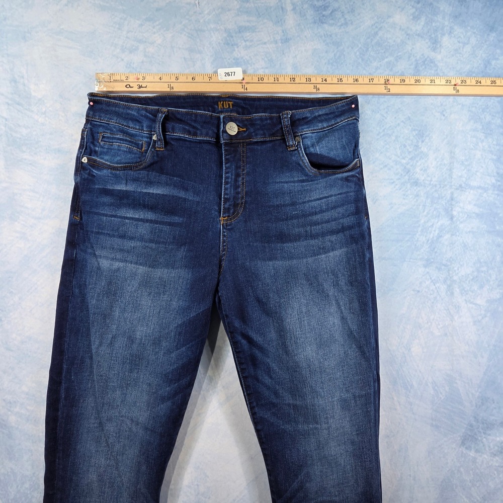 KUT from the Kloth Toothpick Skinny Jeans Dark Wash Stretch Denim‎ Womens 14S - Picture 4 of 8